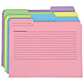 Office Depot® Brand Pastel Folders With Printed Form, 1/3 Cut, Letter Size, Assorted Colors, Pack Of 24 1 thumbnail image