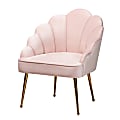 Baxton Studio 10400 Seashell Accent Chair, Light Pink 1 thumbnail image