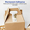 Avery® Pearlized Permanent Labels With Sure Feed®, 94231-PIP100, Rectangle, 1-1/2" x 7-1/2", Ivory, Pack Of 500 Labels 1 thumbnail image