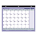 Brownline® Monthly Desk Pad Calendar, 11" x 8-1/2", Blue/White, January To December 2023, C181721 1 thumbnail image