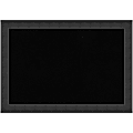 Amanti Art Rectangular Non-Magnetic Cork Bulletin Board, Black, 20” x 14”, Mezzanotte Black Wood Frame