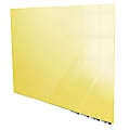 Ghent Aria Low Profile Magnetic Dry-Erase Whiteboard, Glass, 48” x 60”, Yellow