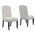 Glamour Home Aleeya Dining Chairs, Beige, Set Of 2 Chairs 1 thumbnail image