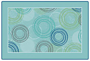 Carpets for Kids® KIDSoft™ Raindrop Ripples Decorative Rug, 4’ x 6', Blue
