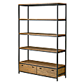 Glamour Home Alta 71"H Etagere Bookcase, Brown