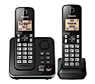 Panasonic® DECT 6.0 Expandable Cordless Phone System With Answering Machine And 2 Handsets, KX-TGC362B