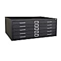 Sandusky® 5-Drawer Flat File, 16 1/8"H x 40 3/4"W x 28 3/8"D, Black