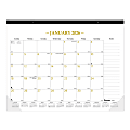 2026 Blueline Classic Gold Monthly Desk Pad Calendar, 22" x 17", Gold/White, January To December, C199003 1 thumbnail image