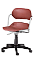 OFM Computer Swivel Task Chair, 33"H x 21"W x 21"D, Silver Frame, Wine