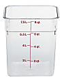Cambro Camwear 8-Quart CamSquare Storage Containers, Clear, Set Of 6 Containers