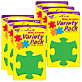 Trend Puzzle Pieces Mini Accents Variety Pack, Multicolor, 36 Pieces Per Pack, Set Of 6 Packs