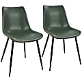 LumiSource Durango Dining Chairs, Black/Vintage Green, Set Of 2 Chairs 1 thumbnail image