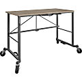 Cosco Smartfold Portable Work Desk Table - For - Table TopRectangle Top - Four Leg Base - 4 Legs x 51.40" Table Top Width x 26.50" Table Top Depth - 55.45" Height - Assembly Required - Brown - Steel - Medium Density Fiberboard (MDF) Top Material - 1 Each
