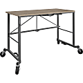 Cosco Smartfold Portable Work Desk Table - For - Table TopRectangle Top - Four Leg Base - 4 Legs - 350 lb Capacity x 51.40" Table Top Width x 26.50" Table Top Depth - 55.45" Height - Assembly Required - Brown - Steel