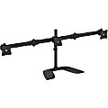 StarTech.com Triple Monitor Stand - Crossbar - Steel & Aluminum - For VESA Mount Monitors up to 27in - Computer Monitor Stand - 3 Monitor Arm - Up to 27" Screen Support - 52.80 lb Load Capacity - 18.2" Height x 11.8" Width - Desktop, Freestanding