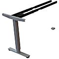 Lorell Sit/Stand Desk Silver Third-leg Add-on Kit - 275 lb Weight Capacity x 24" Width x 44" Depth x 26.5" Height - Silver