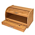 Honey-can-do KCH-01081 Bamboo Rolltop Bread Box, External Dimensions: 16.2"L x 10.8"W x 9.5"H, Bamboo, Natural, For Bread, Office 1 thumbnail image