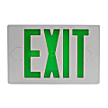 Sylvania ValueLED "Exit" Sign/Emergency Light, 8"H x 19-1/2"W x 4-7/16"D, Green 