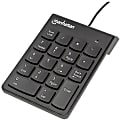 Manhattan 19-Key Wired Numeric Keypad, Black, 176354