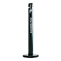 United Receptacle Freestanding Smoker's Pole, 41" x 14 1/4" x 14 1/4", Black