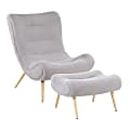 LumiSource Cloud Contemporary Chair, Natural/Gray