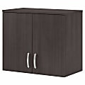 Bush® Business Furniture Universal Wall Cabinet With Doors And Shelves, Storm Gray, Standard Delivery