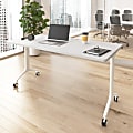 Bush Business Furniture Synergy 60-inch Rectangle Modular Office Conference Table, White, Standard Delivery 1 thumbnail image
