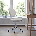 Flash Furniture Mesh Mid-Back Swivel Task Chair, White/Silver 1 thumbnail image