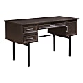Office Star™ Jefferson 54"W Executive Computer Desk With Power And Lockdowel™ Fastening System, Espresso