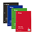 C-Line College Rule Spiral Notebooks, Wide Ruled, 9” x 11”, 5 Subject, 180 Sheets, Assorted Colors, Pack Of 12 Notebooks 1 thumbnail image