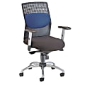OFM AirFlo Series Fabric Chair, Blue/Black-Silver