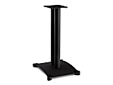 Sanus Steel Series Heavy-Duty Speaker Stand for Bookshelf Speakers - Sold as Pair - 22in Height - Black - 35 lb Load Capacity - 22" Height x 11.5" Width x 14.5" Depth - Floor - Steel, Brass, Neoprene - Black