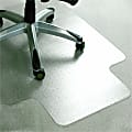 Floortex Cleartex AdvantagematPlus® APET Lipped for Low/Standard Pile Carpets - 45" x 53" - 53" Length x 45" Width x 87 mil Depth x 0.38" Thickness - Lip Size 12" Length x 25" Width - Lipped - Amorphous Polyethylene Terephthalate (APET) - Clear - 1Each