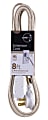 Cordinate Braided 3-Outlet Extension Cord, 8', Tan/White 1 thumbnail image