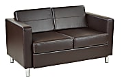 Ave Six Pacific Loveseat, Espresso/Chrome