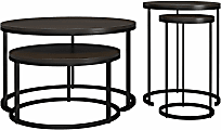 Ameriwood™ Home Clarine Nesting Coffee And End Table Bundle, Black/Espresso, Set Of 4 Tables 1 thumbnail image