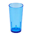 Cambro Del Mar Styrene Tumblers, 16 Oz, Sapphire Blue, Pack Of 36 Tumblers