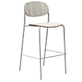 KFI Studios Tioga Laminate Barstool With Back, Ash/Silver