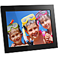 Aluratek ADMPF315F 15" High-Resolution Digital Photo Frame, 14" x 1.13" x 12", Black