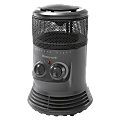 Honeywell® Fan-Assisted Mini Tower Surround Heater, 12 1/4"H x 9"W x 9 3/4"D, Gray