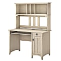 Bush Furniture Salinas Mission 48"W Computer Desk With Hutch, Antique White, Standard Delivery 1 thumbnail image