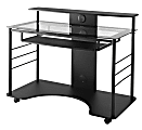 Realspace® 47"W Mobile Tech Desk, Black