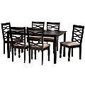 Baxton Studio Lanier Dining Set, 29-3/16"H x 59-1/16”W x 35-7/16”D, Sand/Dark Brown 1 thumbnail image