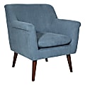 Office Star™ Dane Accent Chair, Blue Steel/Dark Coffee