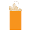 Amscan Kraft Paper Gift Bags, Small, Orange, Pack Of 24 Bags
