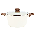 Oster Amberg Choice Ceramic Nonstick Aluminum Dutch Oven With Lid, 4.7 Qt, Linen 1 thumbnail image