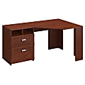 Bush Furniture Wheaton Reversible Corner Desk, Hansen Cherry, Standard Delivery