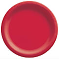 Amscan Paper Plates, 10”, Apple Red, 20 Plates Per Pack, Case Of 4 Packs