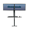 Fellowes® Extend™ Sit Stand Dual Monitor Mount with Humanscale™ Technology, Black