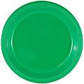 JAM PAPER Round Plastic Party Plates, Small, 7 inch, Green, 20/Pack  1 thumbnail image